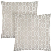 COUSSIN - 18"X 18" / MOTIF VAGUE GRIS / 2PCS