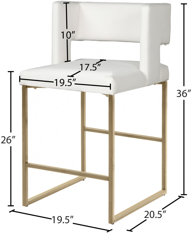 Tabouret de comptoir en similicuir Caleb