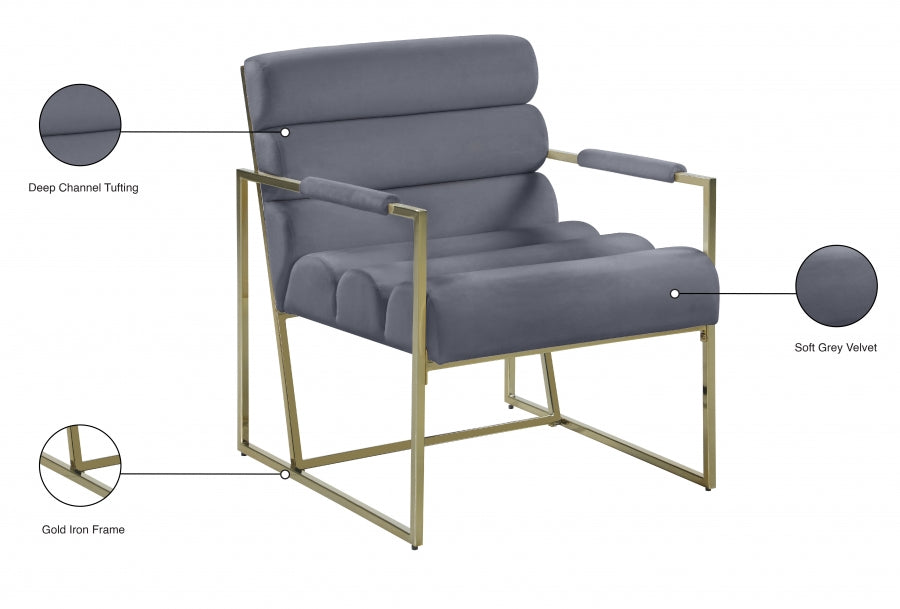 Fauteuil d'appoint Wayne en velours