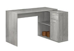 BUREAU D'ORDINATEUR - 46"L / GRIS AVEC ARMOIRE DE RANGEMENT