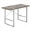 BUREAU D'ORDINATEUR - 48"L / ASPECT BÉTON GRIS / MÉTAL ARGENT