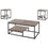 SET DE TABLE - 3PCS / TAUPE FONCE / METAL NOIR