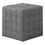 POUF - TISSU SIMILICUIR GRIS