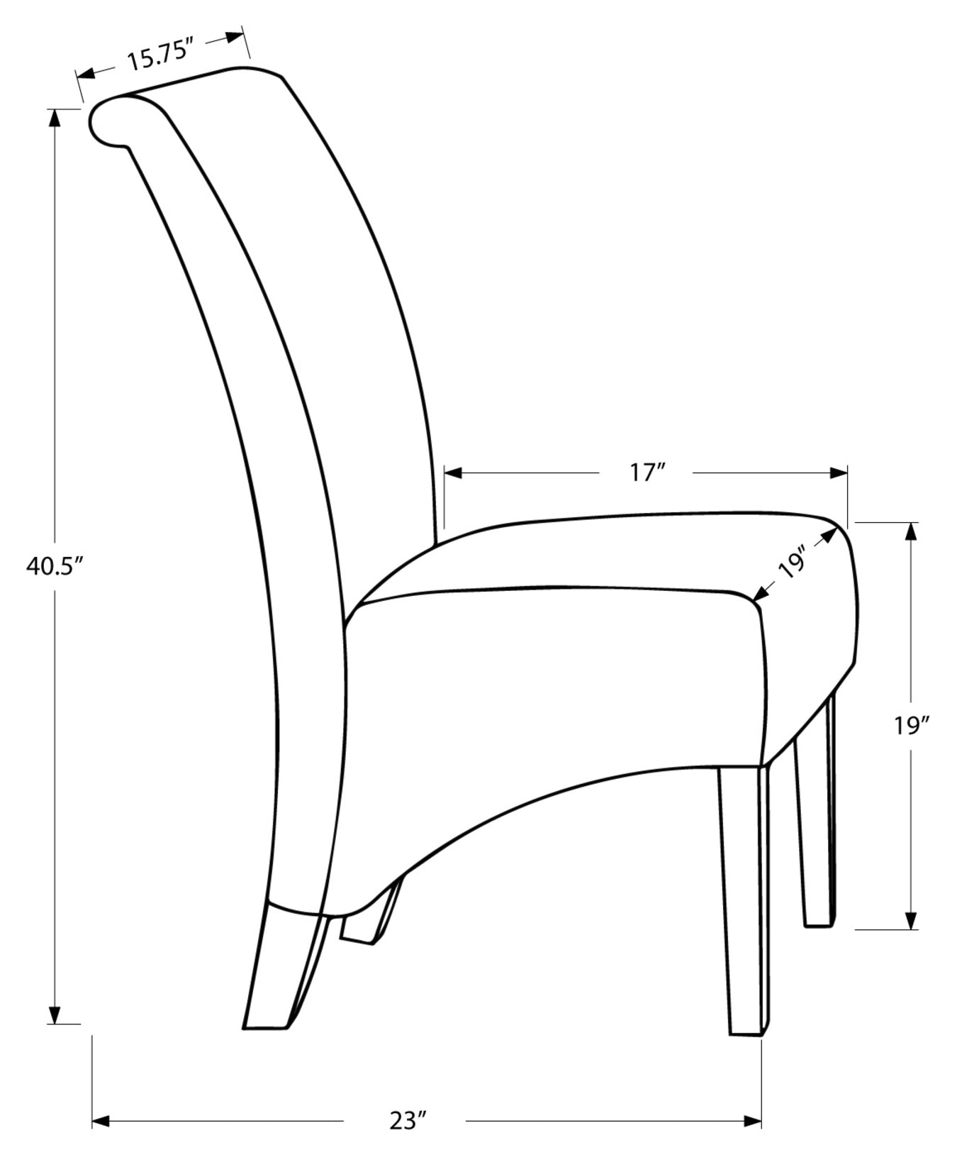 CHAISE DE SALLE À MANGER - 2PCS / 40"H / TISSU FRANÇAIS VINTAGE
