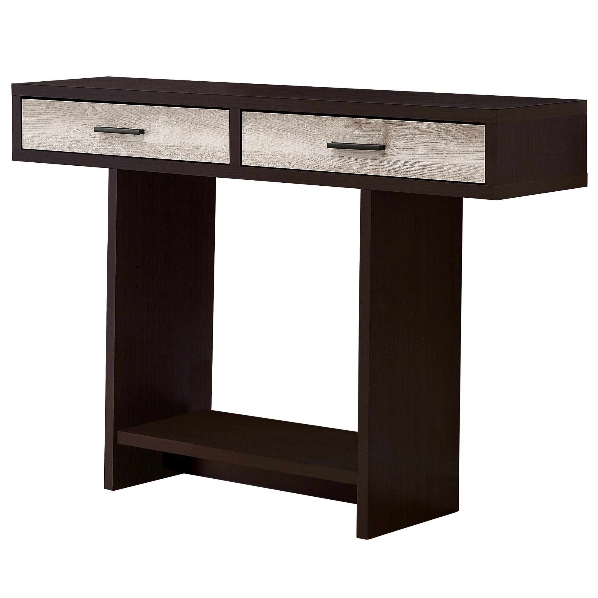 TABLE D'APPOINT - 48"L / ESPRESSO / BOIS RÉCUPÉRÉ TAUPE