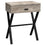 TABLE D'APPOINT - 24"H / BOIS TAUPE / MÉTAL NOIR