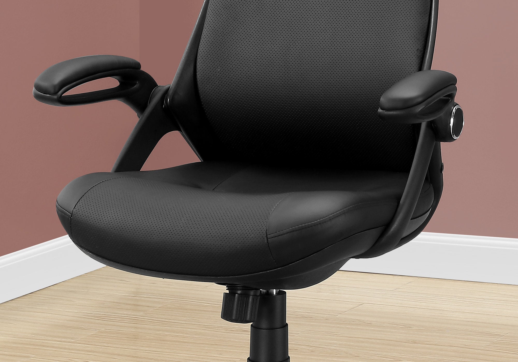 CHAISE DE BUREAU - SIMILICUIR NOIR / MULTIPOSITIONS