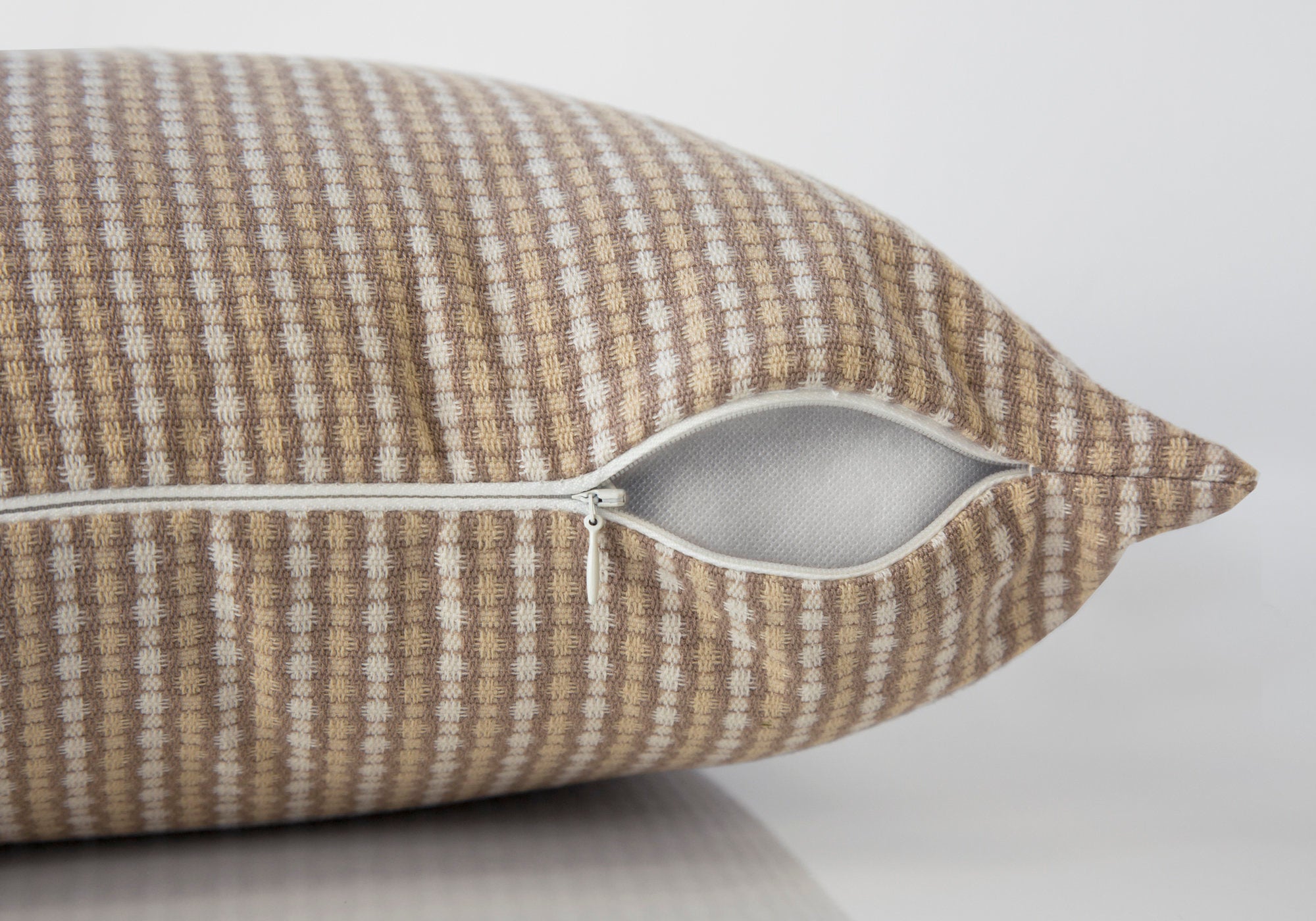 COUSSIN - 18"X 18" / POIS ABSTRAIT PÂLE / TAUPE FONCÉ / 2PCS