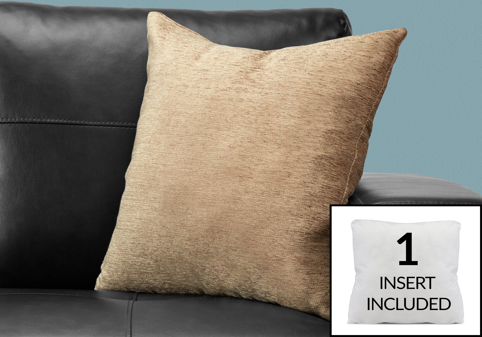 COUSSIN - 18"X 18" / BLANC SOLIDE / 1PC