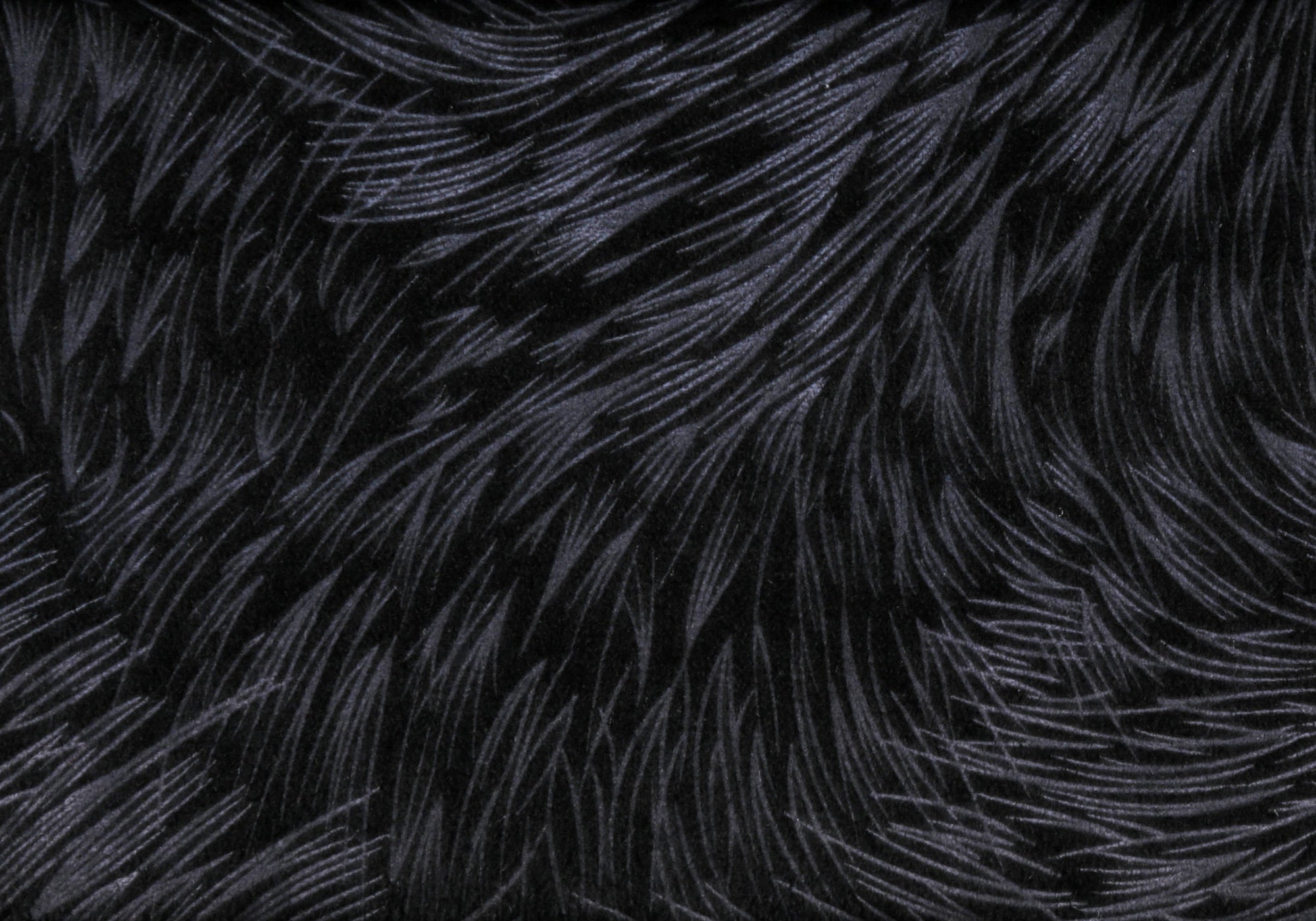 COUSSIN - 18"X 18" / VELOURS PLUME NOIR / 2PCS