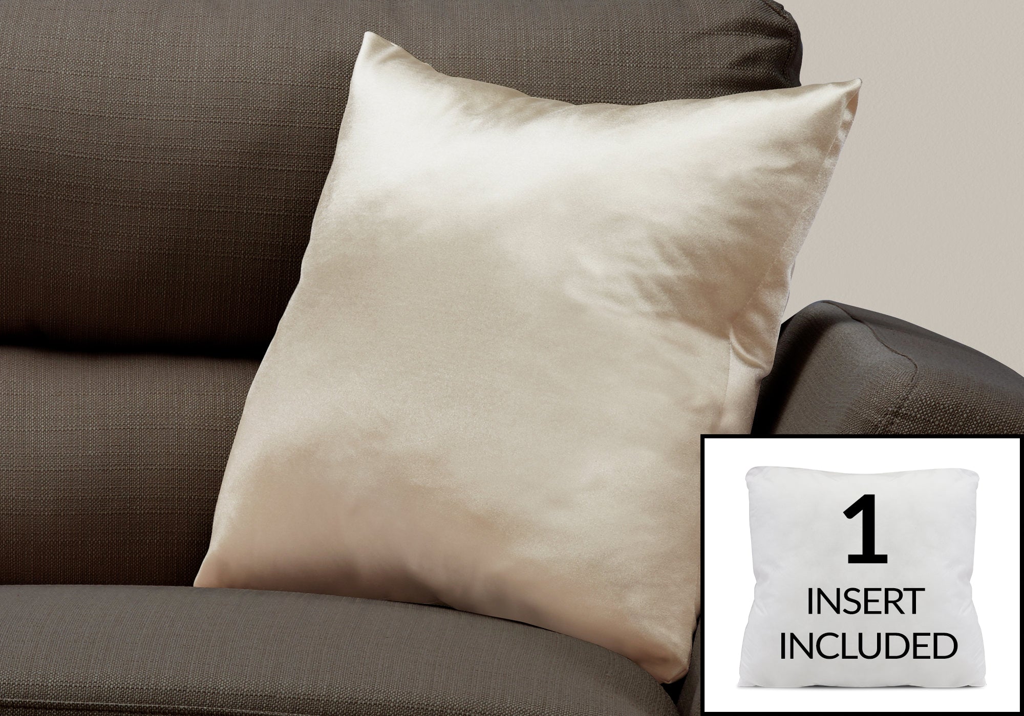 COUSSIN - 18"X 18" / SATIN DORÉ / 1PC