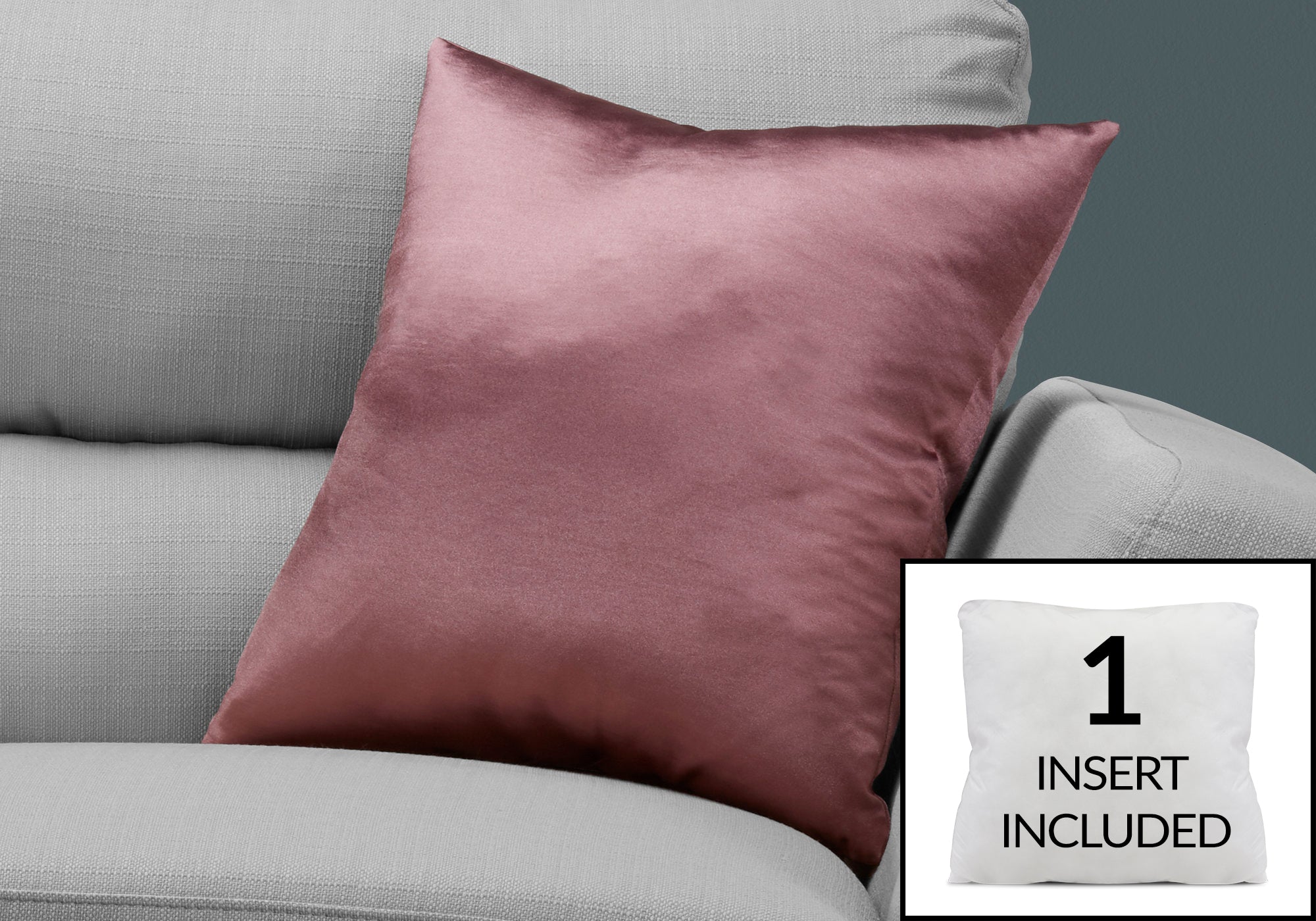 COUSSIN - 18"X 18" / ROSE SATINÉ / 1PC