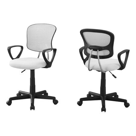 CHAISE DE BUREAU - MAILLE BLANCHE JUVENILE / MULTI-POSITIONS