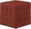 POUF - SIMILI-CUIR ROUGE