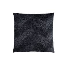 COUSSIN - 18"X 18" / VELOURS PLUME NOIR / 1PC