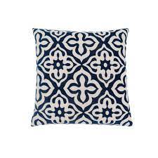 COUSSIN - 18"X 18" / MOTIF BLEU FONCÉ / 1PC