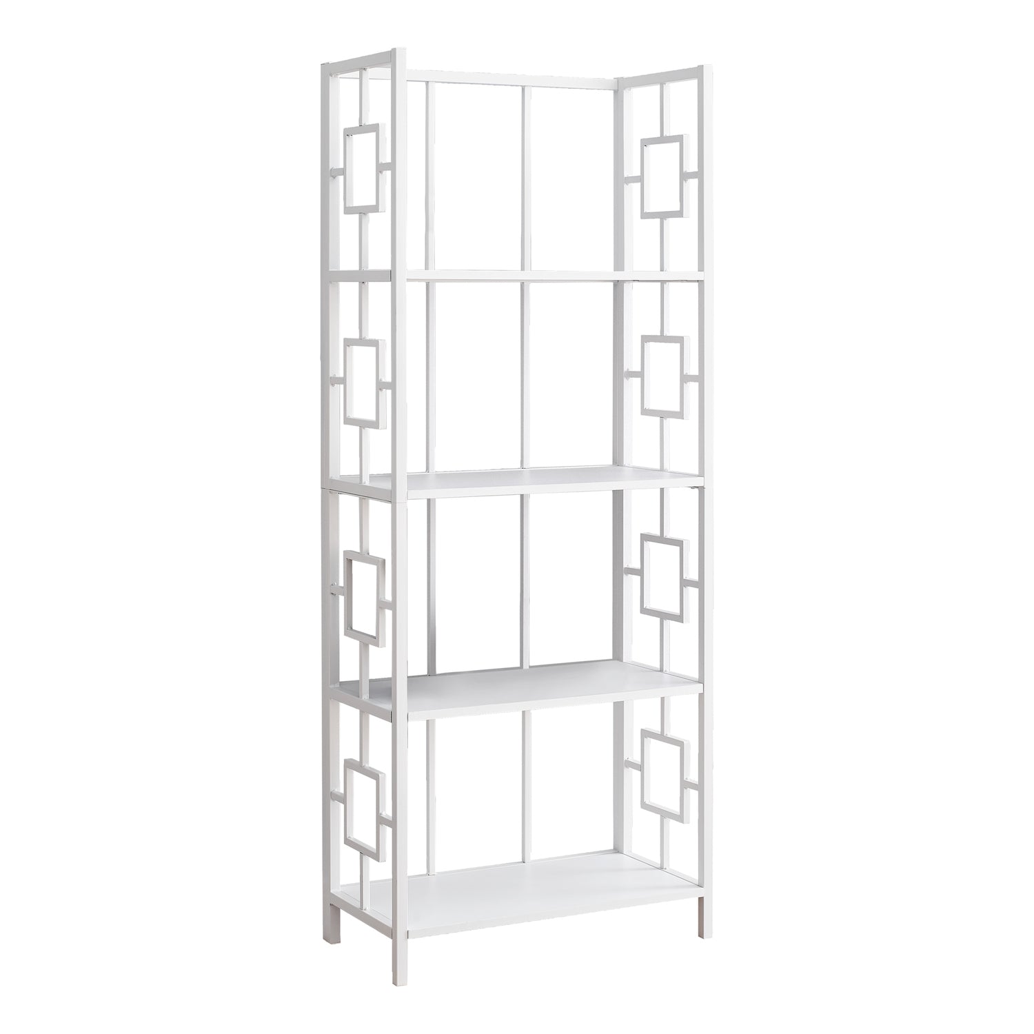 BIBLIOTHEQUE - 62"H / BLANC / ETAGERE METAL BLANC