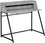 BUREAU D'ORDINATEUR - 48"L / SIMILI PIERRE GRIS / METAL NOIR