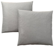 COUSSIN - 18"X 18" / MOTIF GRIS PALE / 2PCS