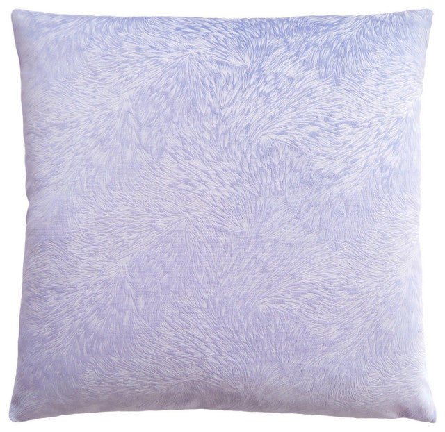 COUSSIN - 18"X 18" / VELOURS À PLUMES VIOLET CLAIR / 1PC