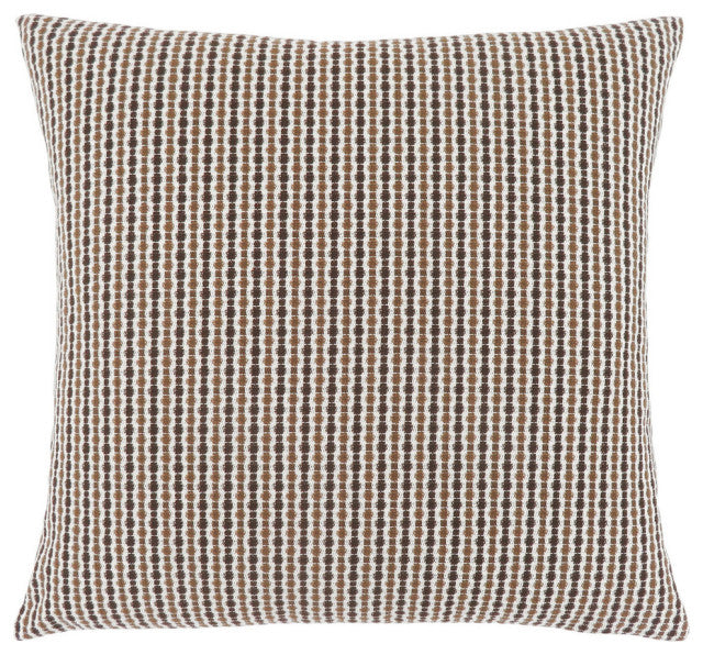 COUSSIN - 18"X 18" / POIS ABSTRAIT CLAIR / BRUN FONCÉ / 1PC