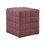 POUF - TISSU ASPECT LIN ROUGE CLAIR