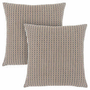 COUSSIN - 18"X 18" / POIS ABSTRAIT CLAIR / BRUN FONCÉ / 2PCS
