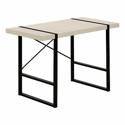 BUREAU D'ORDINATEUR - 48"L / TAUPE MODERNE / METAL NOIR