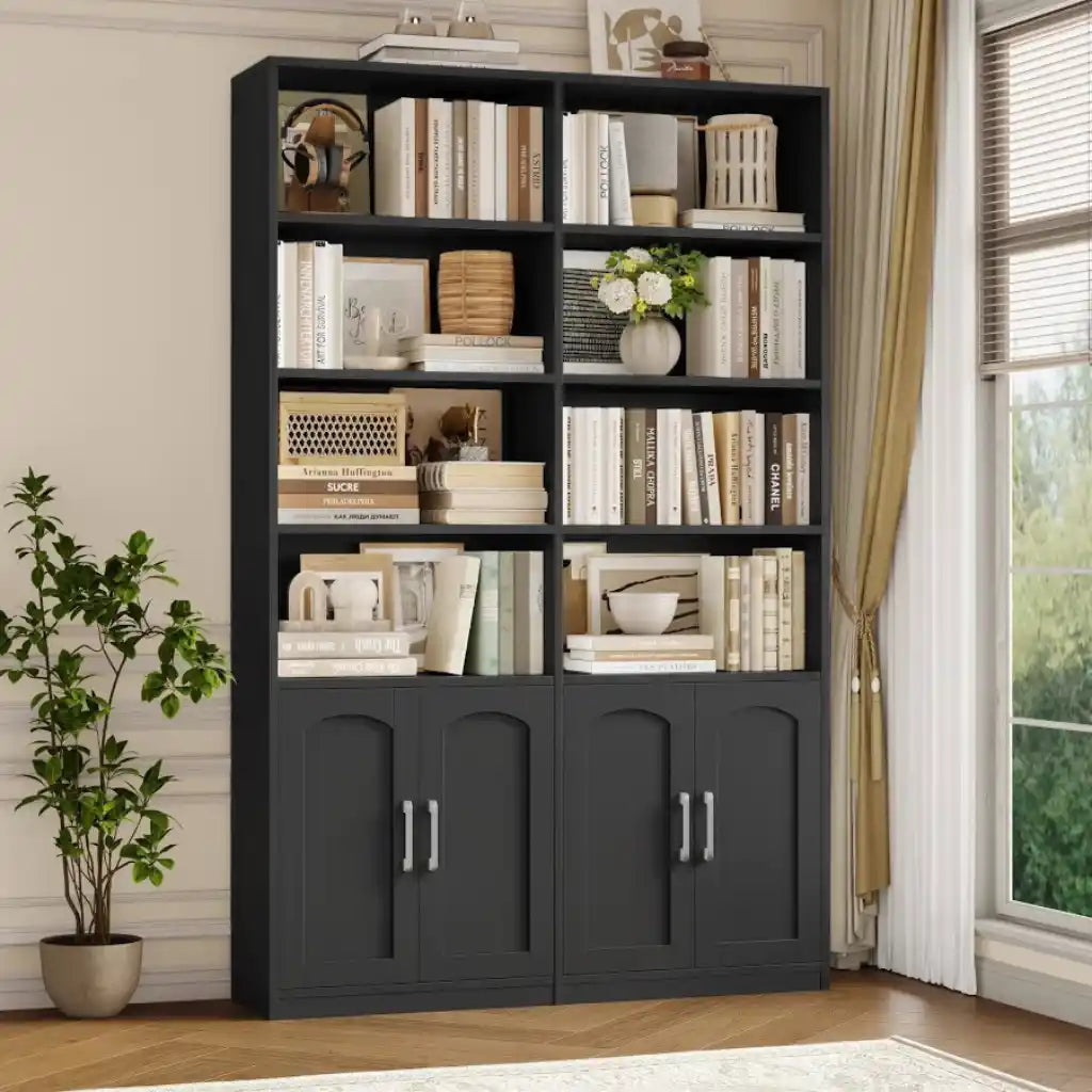 Bibliothèque avec portes