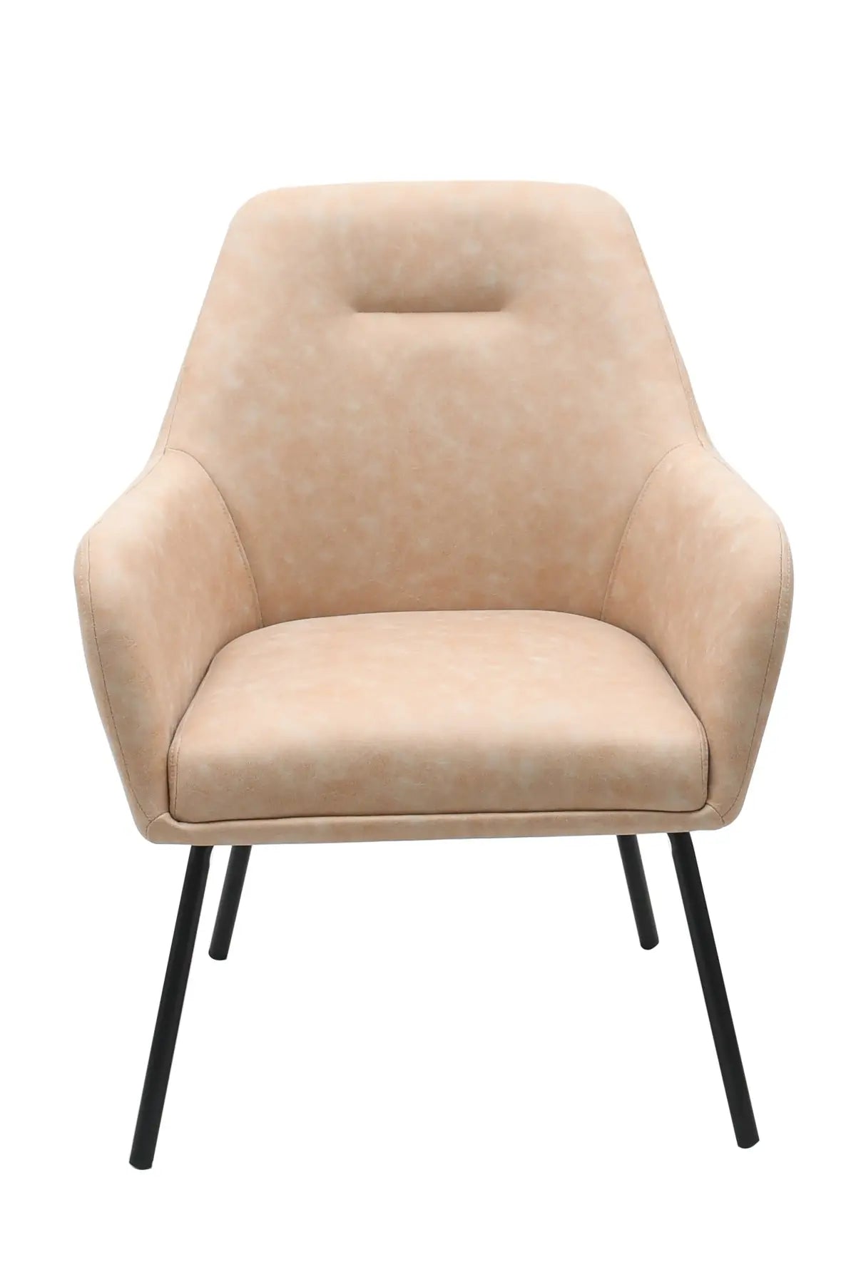 Chaise d'appoint Arlo | Tissu beige vintage et cadre en acier