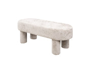 Banc d'appoint Eva moderne | Assise en tissu beige