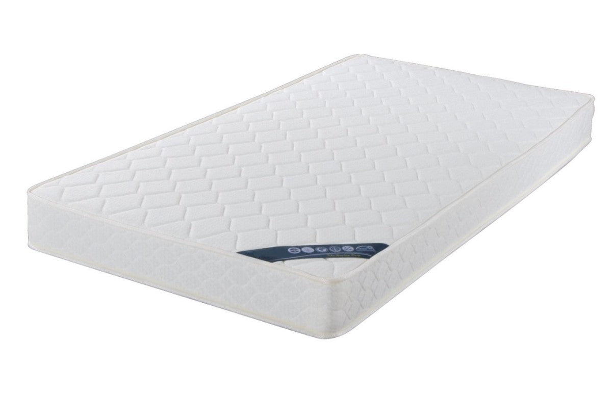 Combo Lit Queen en Similicuir Gris + Matelas à ressorts Bonnell