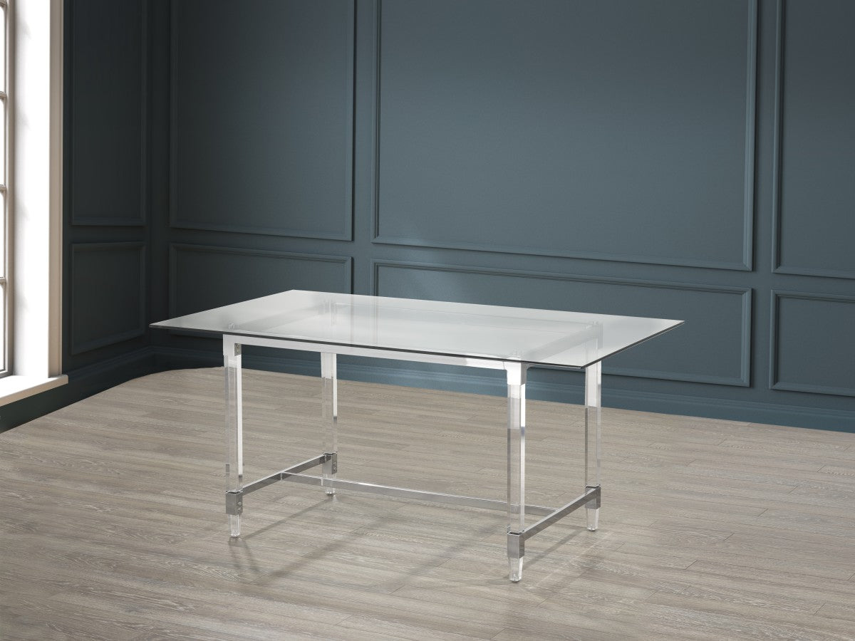 TABLE A MANGER, ARGENT ( Meuble Mtl )