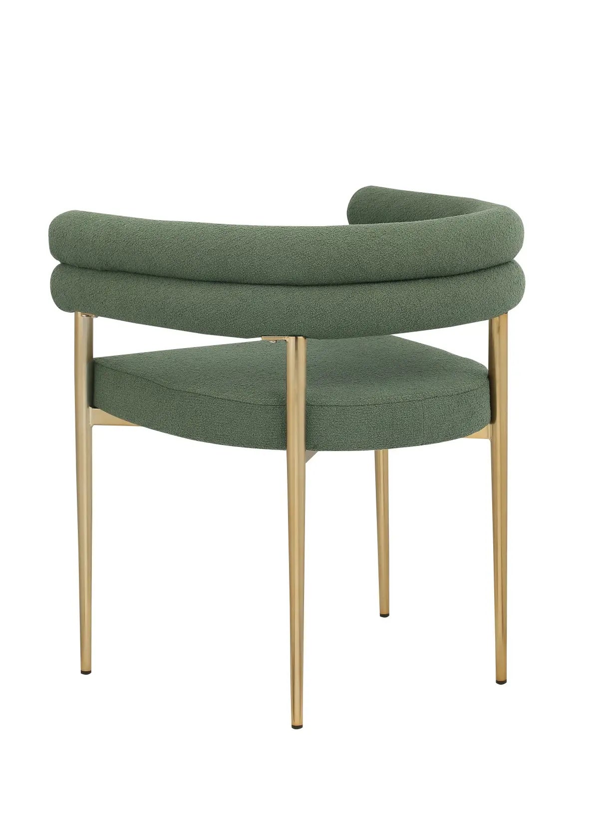 Chaises Allure en tissu vert émeraude | Cadre métallique doré (Duo)