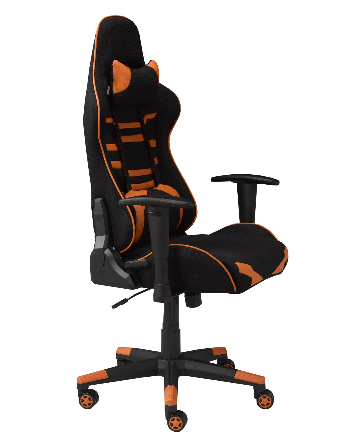 ENSEMBLE BUREAU ET CHAISE GAMING, ORANGE/NOIR ( Meuble Mtl )