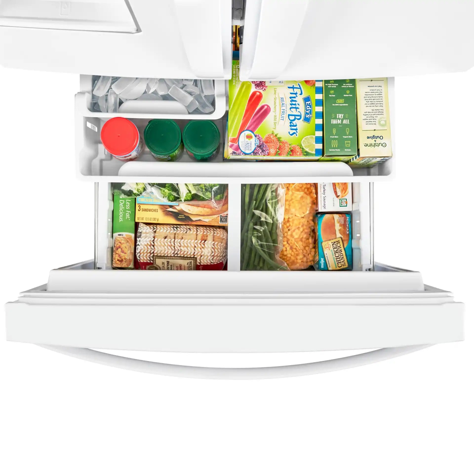 Réfrigérateur Whirlpool 20 pi³ Portes Françaises 30" Blanc