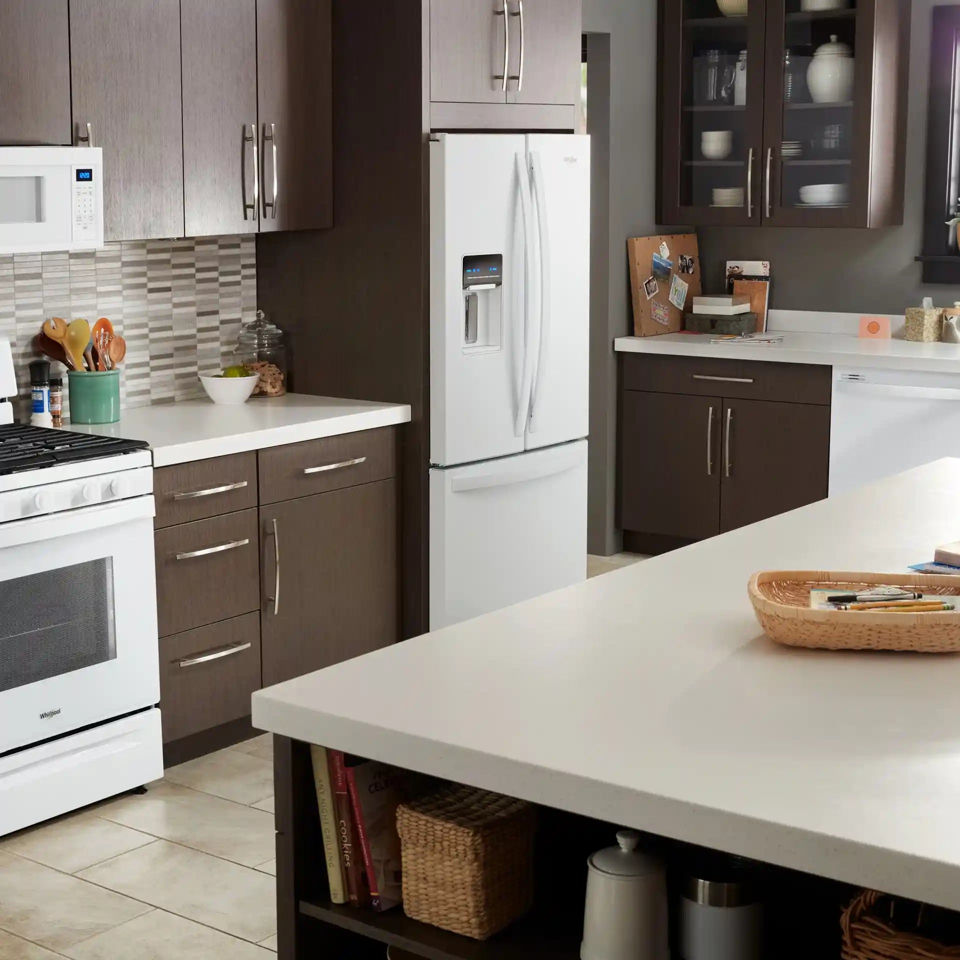 Réfrigérateur Whirlpool 20 pi³ Portes Françaises 30" Blanc