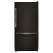 Réfrigérateur Whirlpool 22 pi³ Congélateur Bas 33" Acier Inoxydable Noir