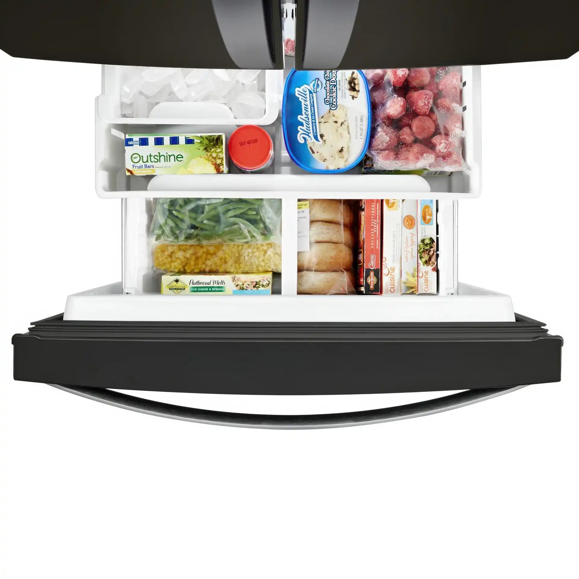 Réfrigérateur Whirlpool 30" 19,7 pi³ Portes Françaises Inox Noir Résistant WRF560SMHV