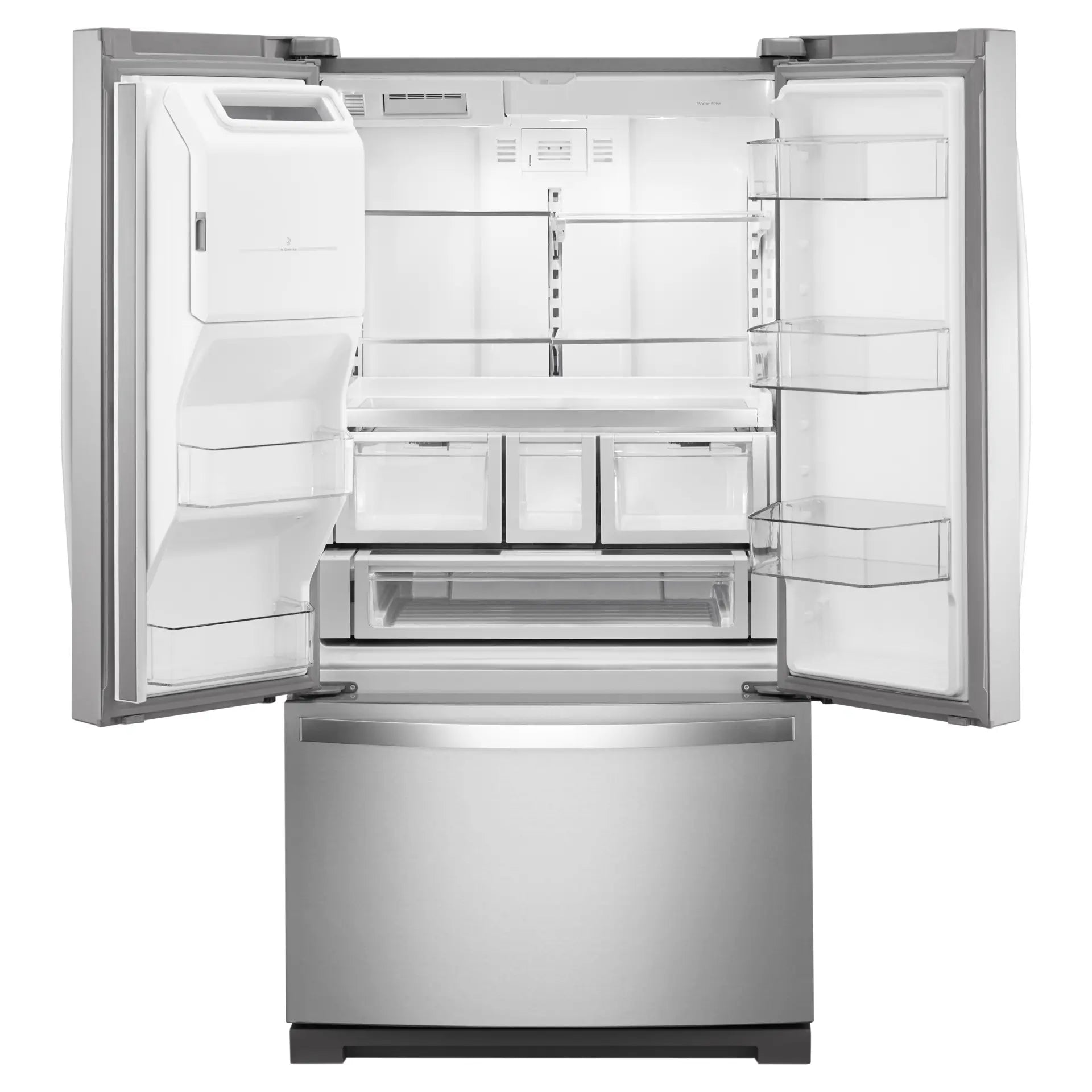 Réfrigérateur Whirlpool 36" 27 pi³ Portes Françaises Inox Anti-Traces WRF757SDHZ