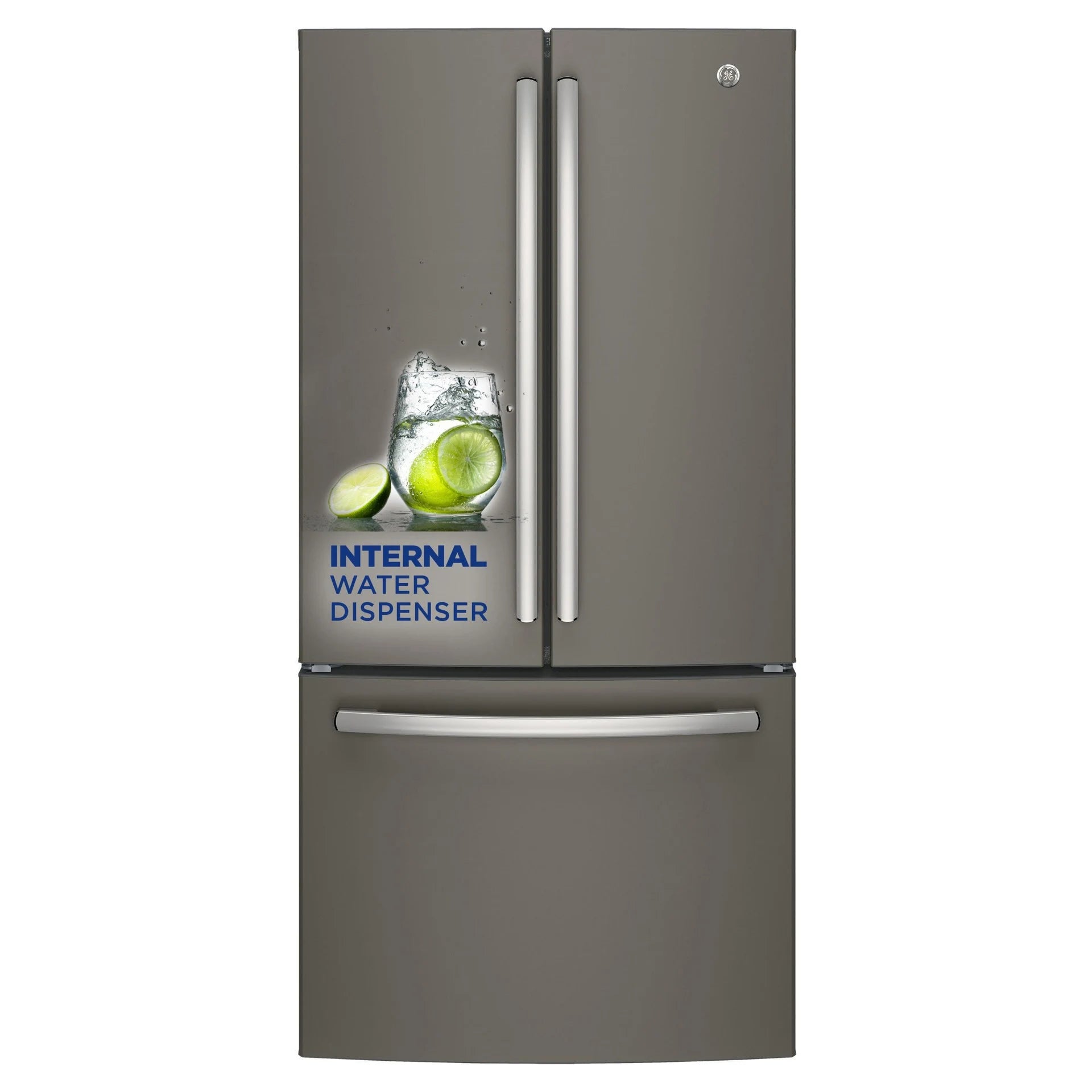 GE 33" 18.6 cu. ft. French-Door Counter-Depth Refrigerator Slate GWE19JMLES