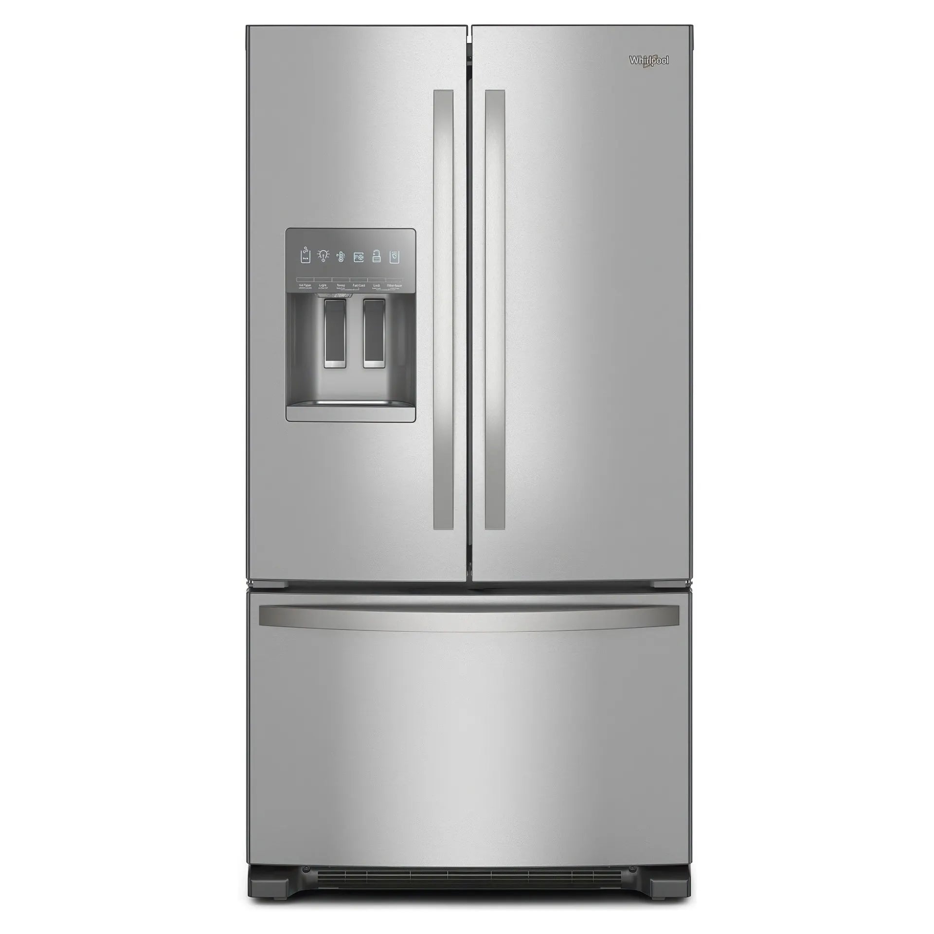 Réfrigérateur Whirlpool 36" 24,7 pi³ Portes Françaises Inox avec Distributeur WRFF3436RZ