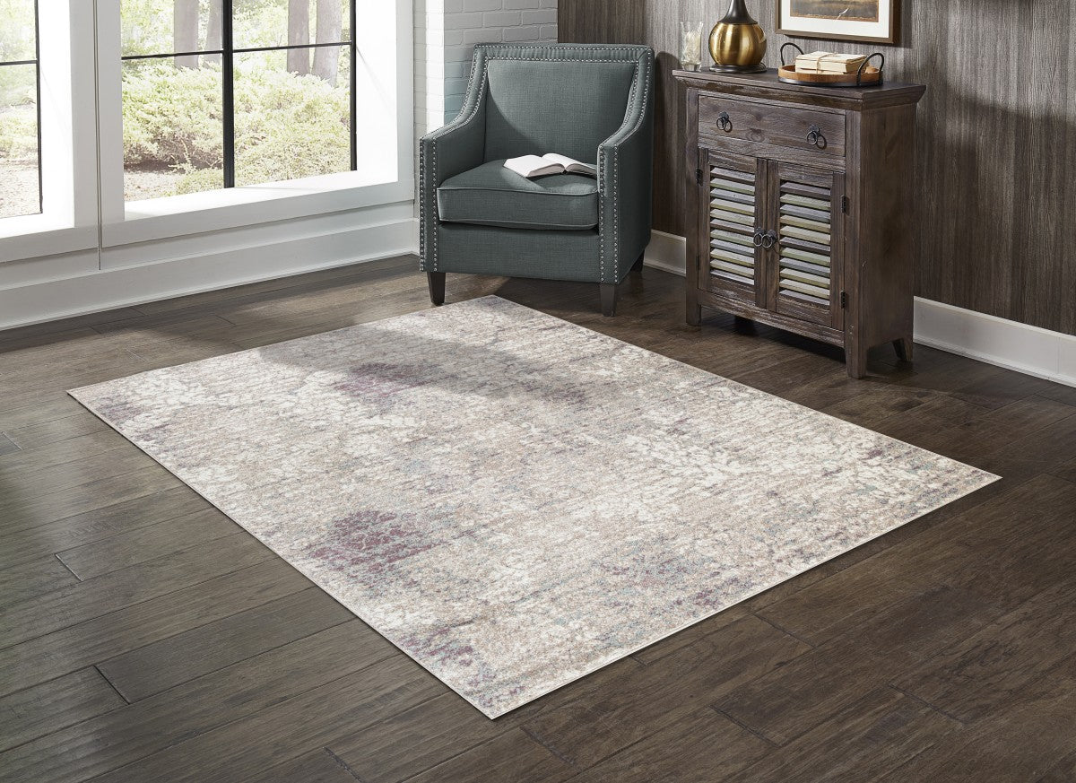 Tapis contemporain Madison 7x9 | Style côtier et fini utilisé