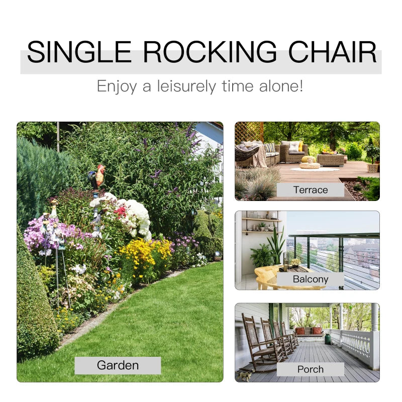 Chaise à bascule en bois blanc pour porche, fauteuil à bascule pour Patio, siège inclinable de loisirs unique