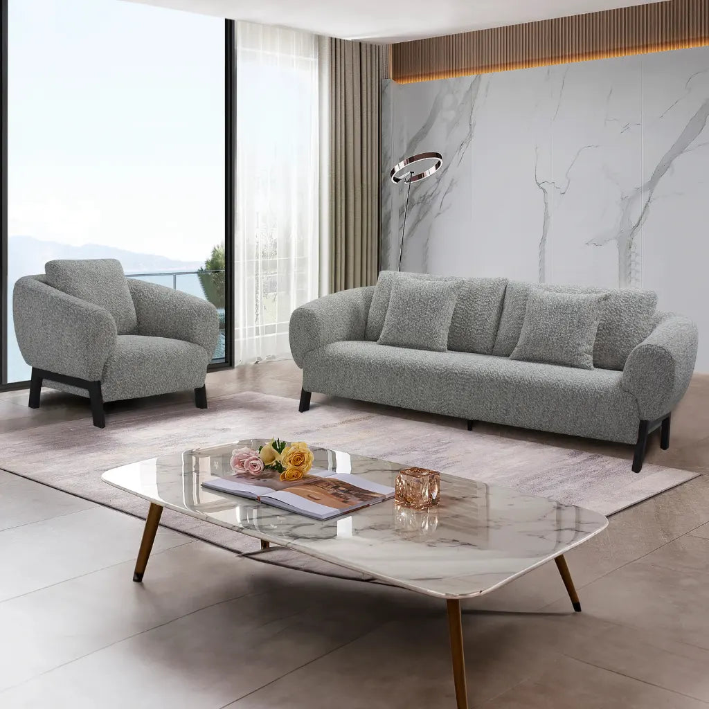 Sofa Bixby Yukon Beige avec 2 coussins