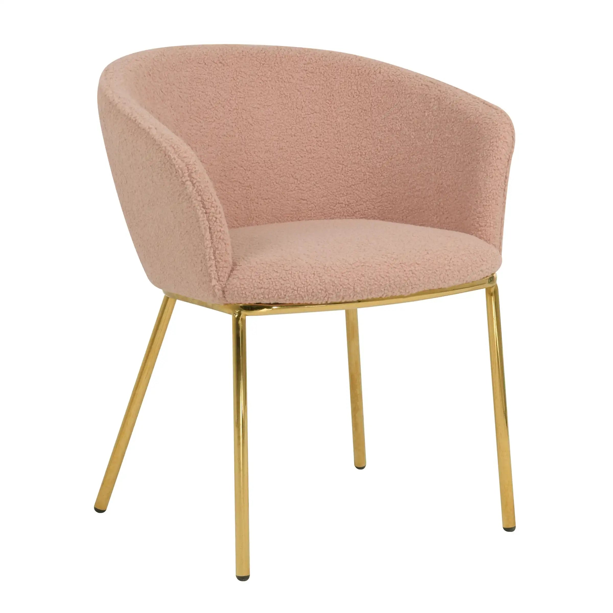 Set de 2 Chaises 1001 : Sherpa Rose et Design Glamour