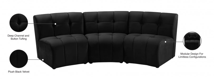 Canapé modulable en velours Limitless
