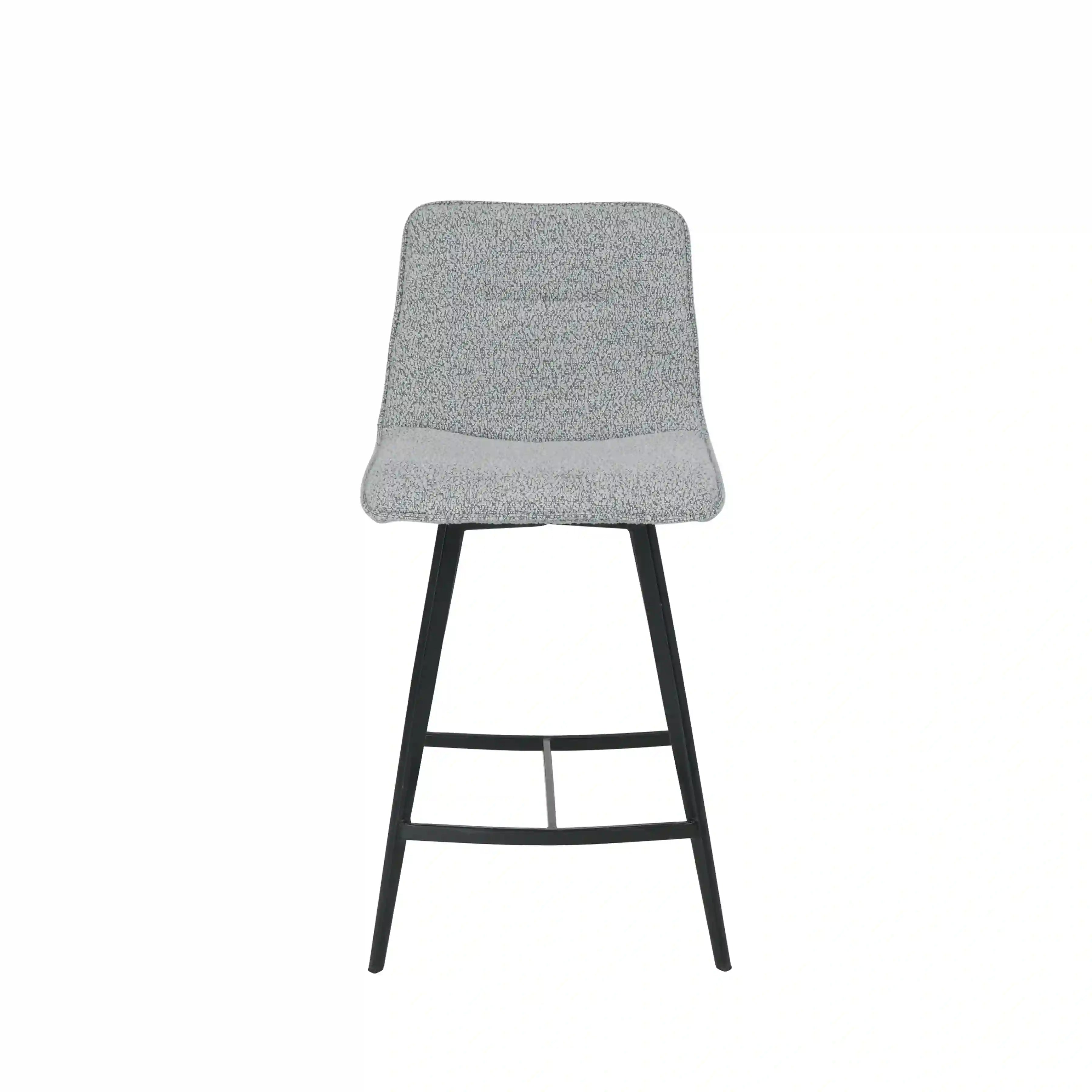 Duo de Tabourets 1006 : Style Bar en Tissu Gris Docia