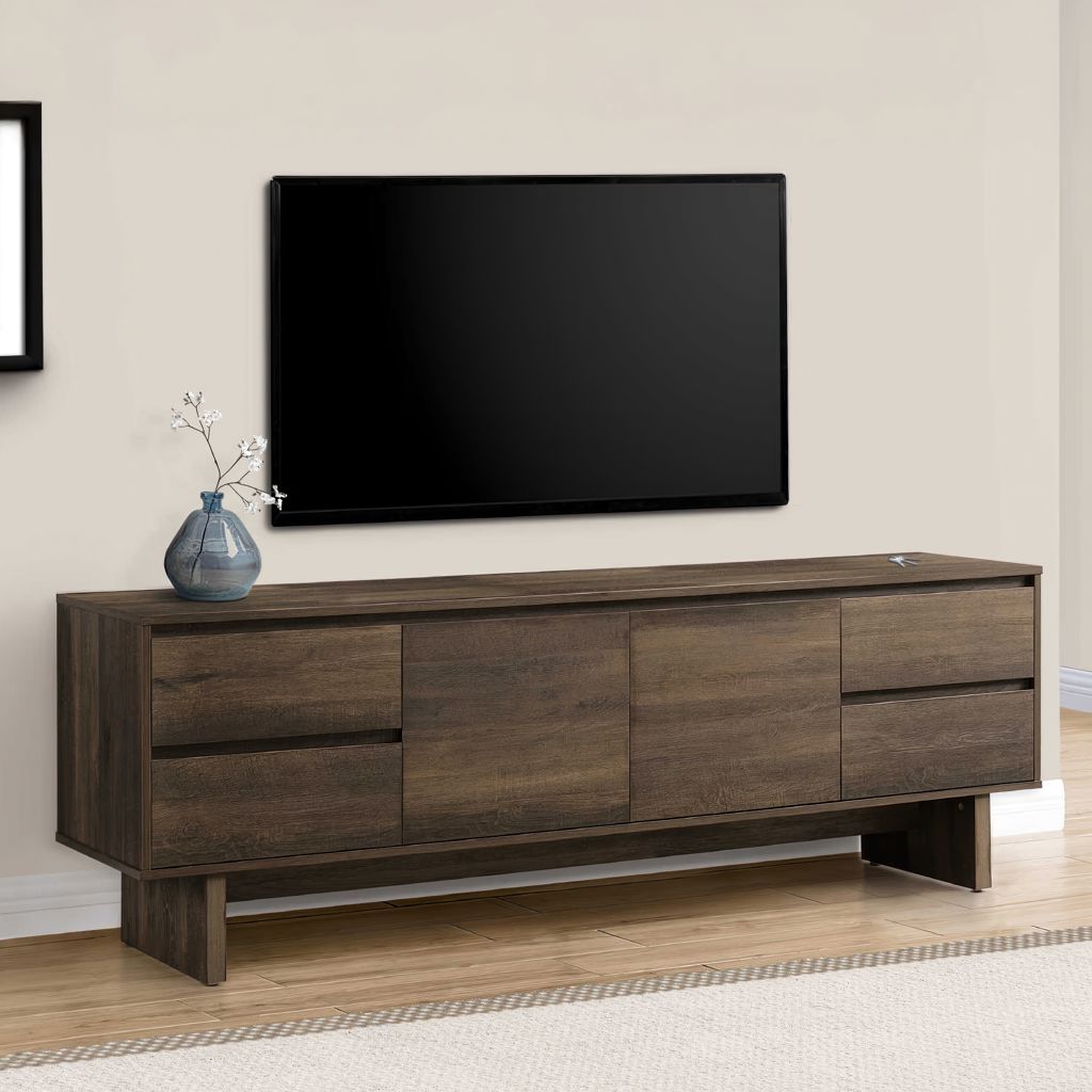Meuble TV Monarch I 2828 — 72 po Brun Foncé