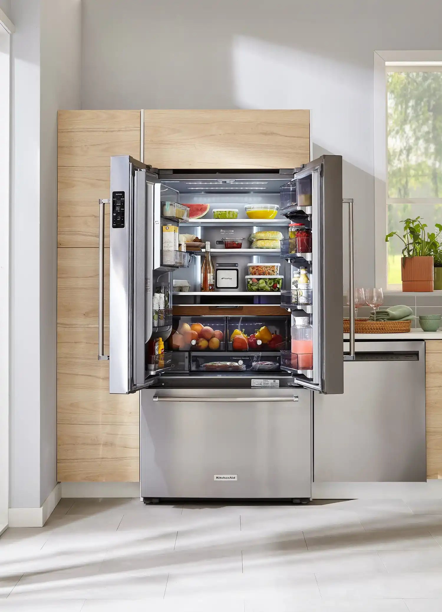Réfrigérateur KitchenAid 23,8 pi³ Portes Françaises Inox 36 po